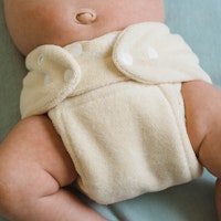 Stoffwindel ab Geburt - 12 Monate Druckknopf Minisnap natur