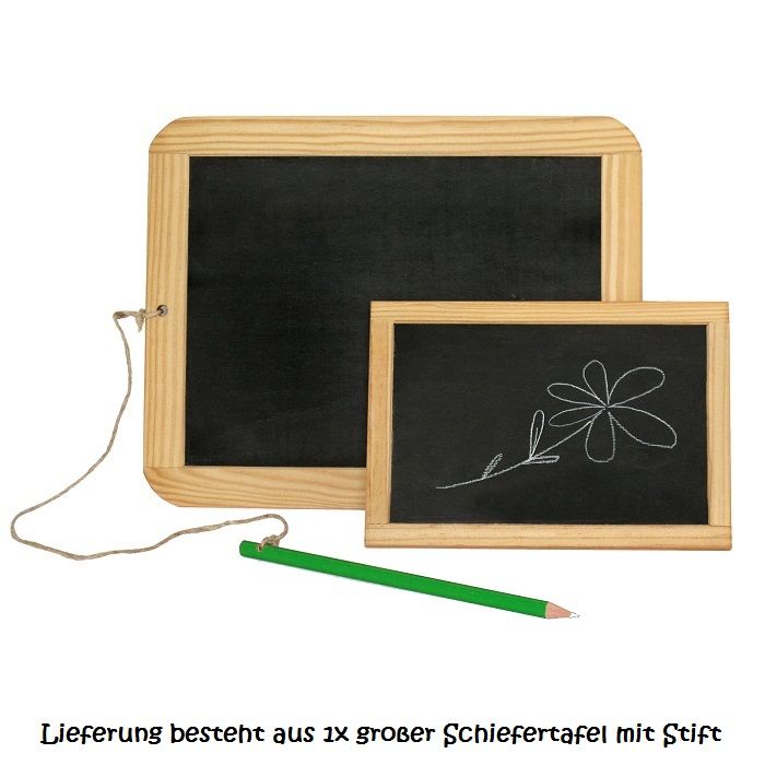 Schiefertafel-Schild 'Essen Ist Fertig!' – 22x8 Cm, Wetterfest, Mit Juteband