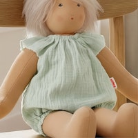 Puppen Body Rüschen 35-45cm mint, Bio-Baumwolle