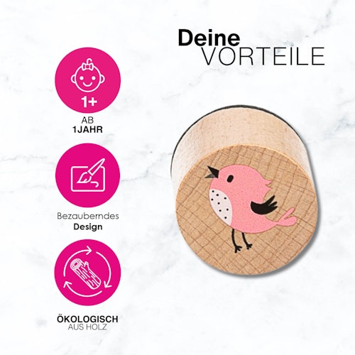 Knetstempel Holz 6er-Set Waldtiere