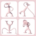 Vorschaubild Elastische Spielfigur rosa 13 cm ab 3 Jahren