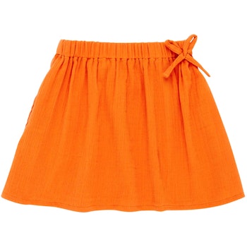 Eleganter Musselin Rock orange