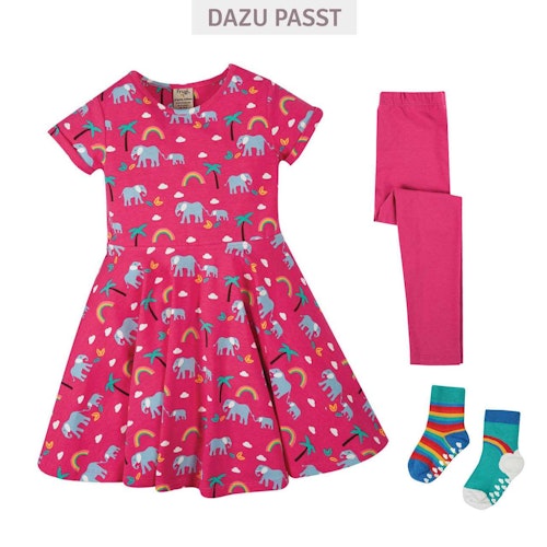 Flatter Sommerkleid Regenbogen