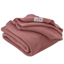 Vorschaubild Babydecke Merinowolle gestrickt mauve