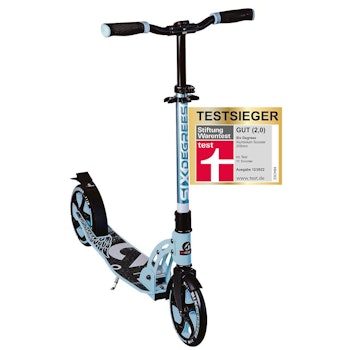 Alu Scooter ab 6 Jahre 35-100kg 205mm-Rädern Pastellblau