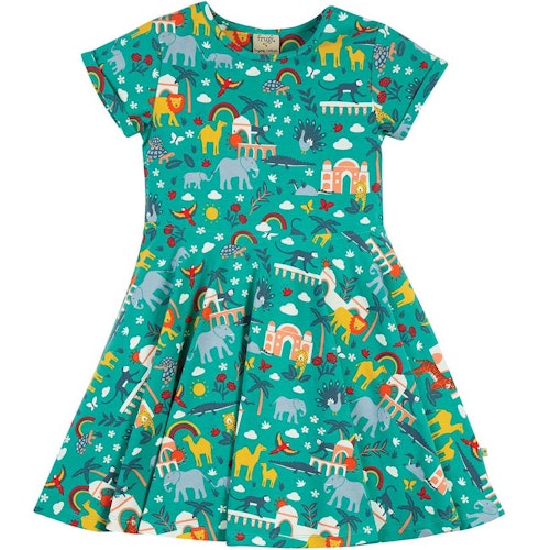 Flatter Sommerkleid Regenbogen