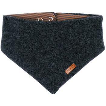 Dickes Wolle Halstuch mit Druckknopf marine