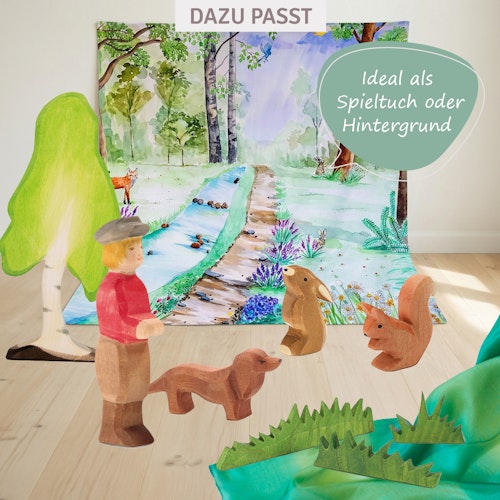 Spieltuch Bio-Baumwolle Wald 100 x 100 cm