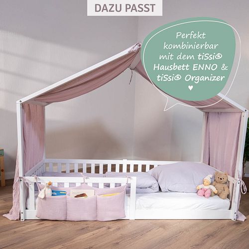 Musselin Baldachin für Hausbett, 470x100
