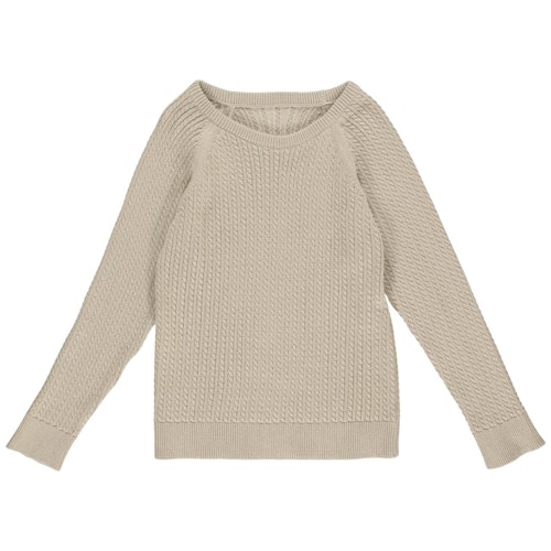 Leichter Strickpullover Zopfmuster