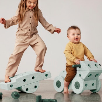 Modu Bauspielzeug Set 33 Teile 0-6 Jahre mint-grün
