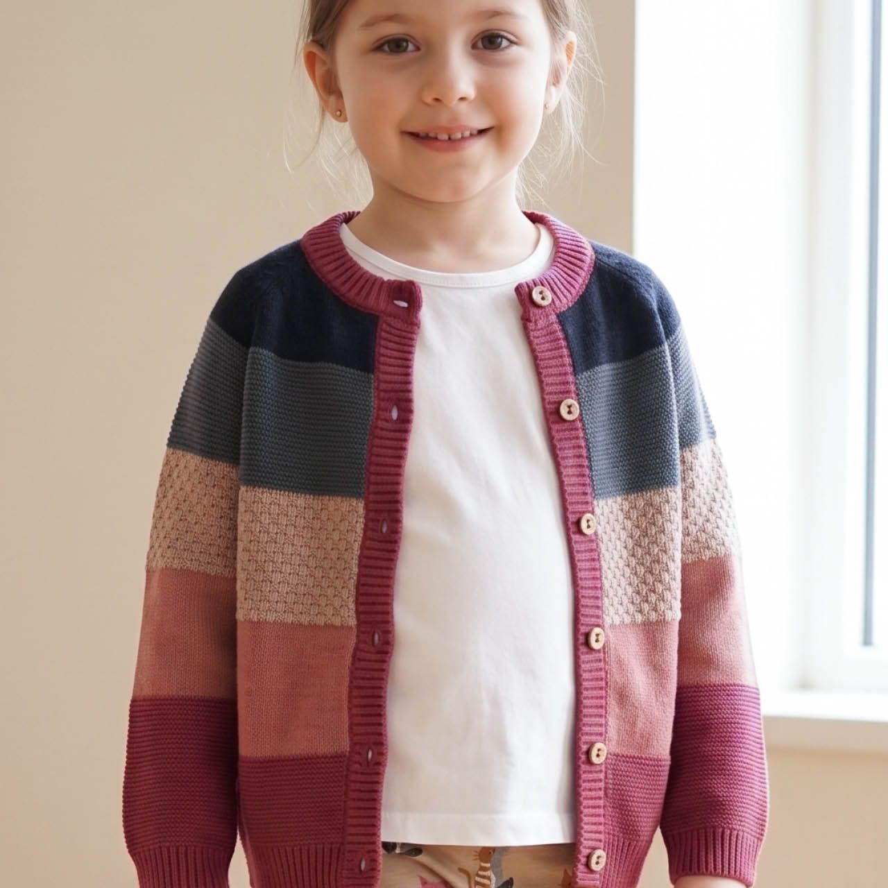 Jacke People Wear Organic Strick langarm