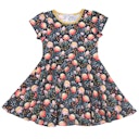 Vorschaubild Flatterkleid kurzarm Blumen