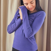 Weiches Damen Langarmshirt Rippe