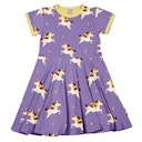 Vorschaubild Flatterkleid kurzarm mit Alloverprint 