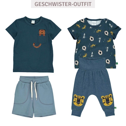 Kurzarm T-Shirt Tiergesicht