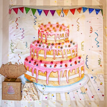 Spieltuch Bio-Baumwolle Kuchen + Deko von Grapat