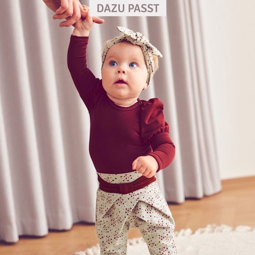 Langarmbody Puffärmel Blumenprint