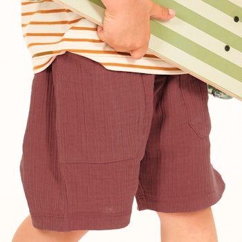 Musselin Kinder Shorts luftig altrosa