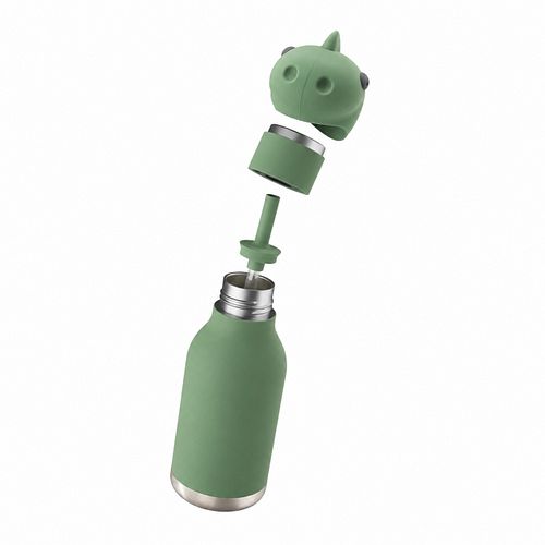 Bestie Bottle Edelstahltrinkflasche mit Trinkhalm Dinosaurier 460 ml