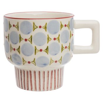 Tasse RETROFLORIA blau 250 ml stapelbar