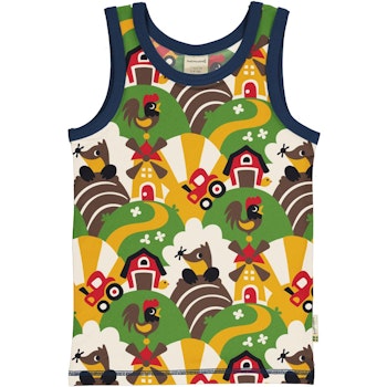 Unterhemd Bauernhof grün