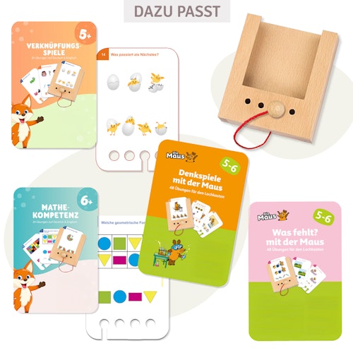 Was fehlt? Kartensatz mit der Maus ab 5-6 Jahren (ohne Lochkasten)