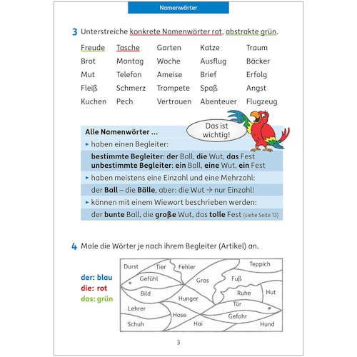 Deutsch Grammatik Übungsheft 3. Klasse
