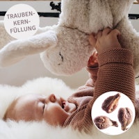 Hase Kuscheltier & Wärmekissen Traubenkernfüllung