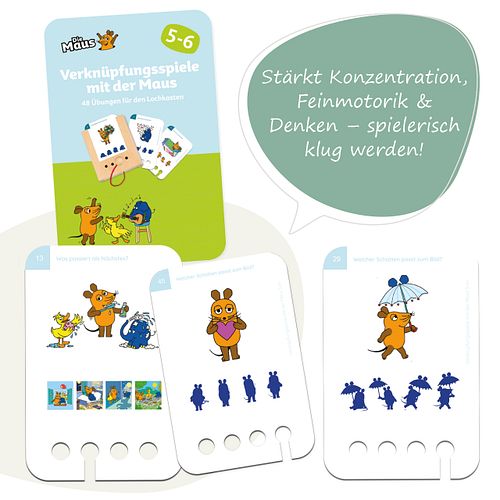 Verknüpfungsspiele mit der Maus 5-6 J. Kartensatz (ohne Lochkasten)