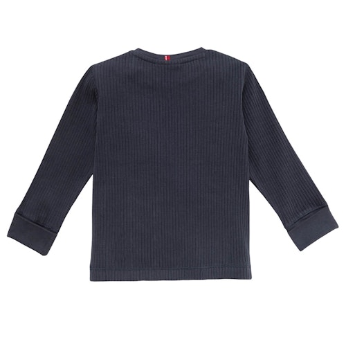 Edles Rippe Langarmshirt