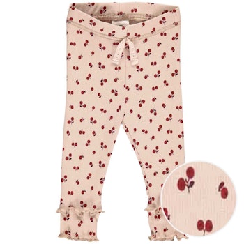 Edle Leggings Rippe rosenholz