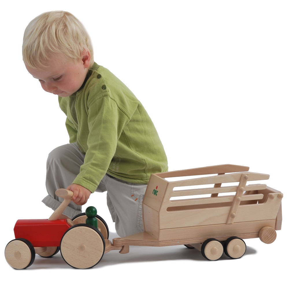 Holz Traktor creamobil - rot