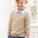 Vorschaubild Leichter Strickpullover Zopfmuster