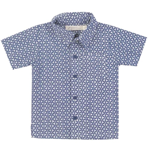 Hemd Flugzeug-Druck kurzarm Shirt Webstoff