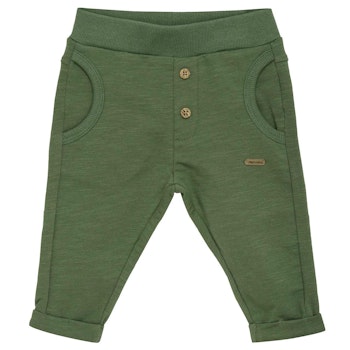 Sommer Sweat Babyhose Slub oliv-grün