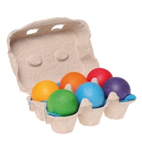 Holzkugeln Massiv 6 Stück Regenbogen