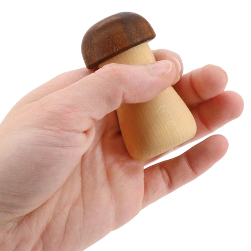 Rassel-Pilz für Kinder ab 1 Jahr – 7 cm