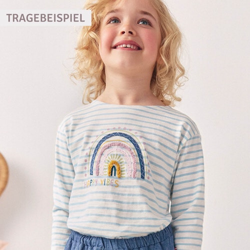 Lockereres Langarmshirt Herbstblüten