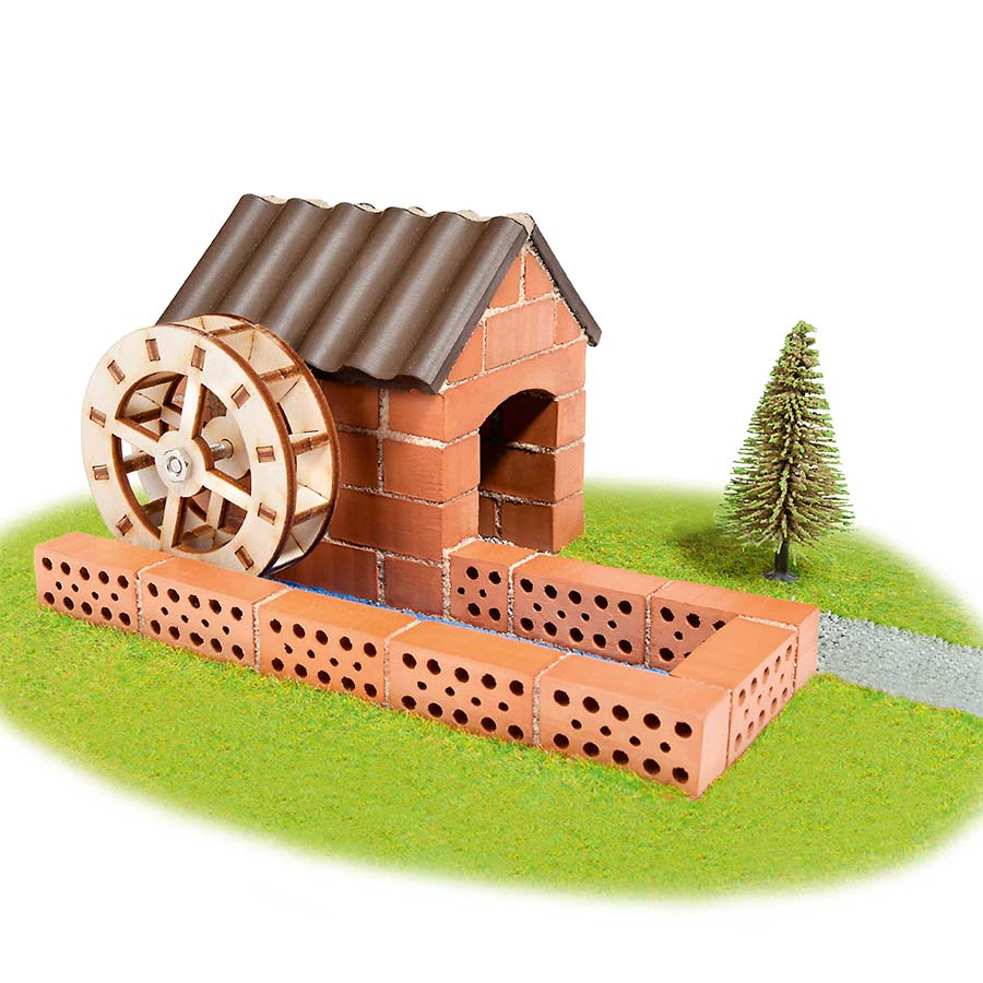 Steinbaukasten Wassermühle 60tlg 6-12+ Jahre