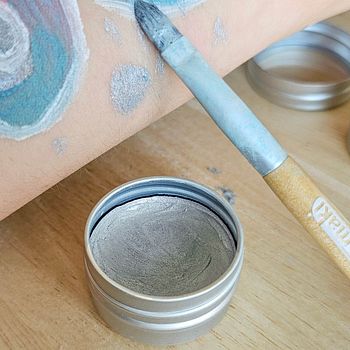 Bio Kinderschminke Silber im Einzeltiegel, 6 g