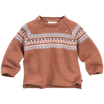 Strickpullover Norweger-Muster indigoblau