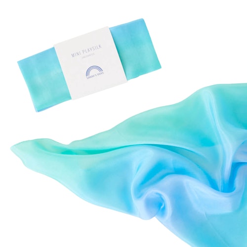 Spieltuch Seide Meer klein 53 x 53 cm