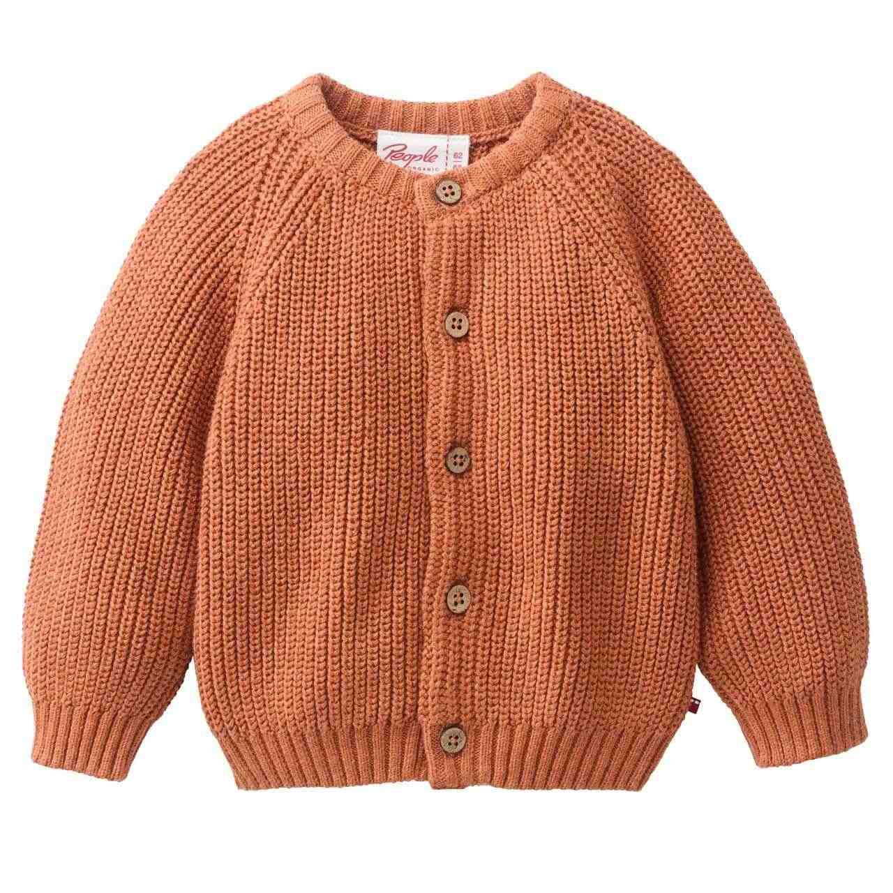 Jacke People Wear Organic Knopfleiste langarm Strick