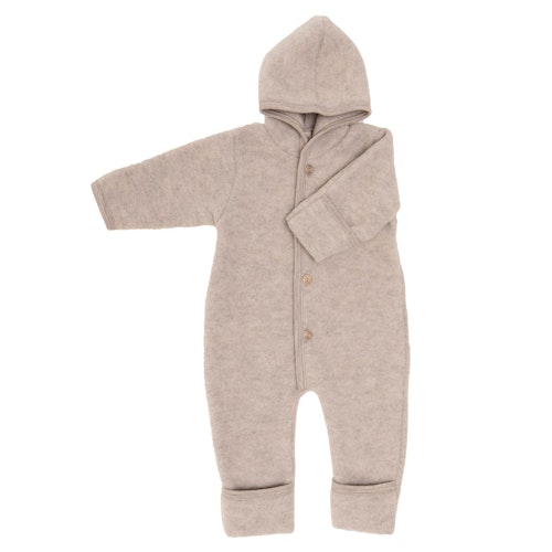 Merino Kapuzenoverall mit Arm- und Beinumschlägen