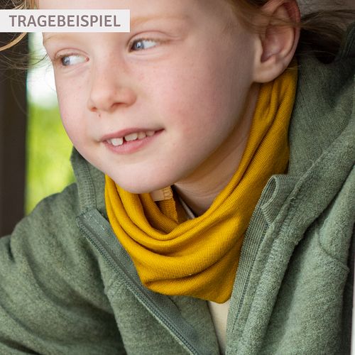 Wolle Seide Schlauchschal geringelt Pastell