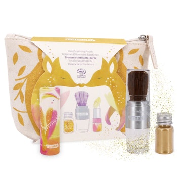 Kinder Kosmetik-Tasche mit Inhalt - Gold 17 x 12 x 6 cm
