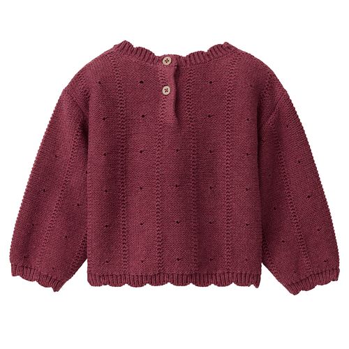 Weicher Strick-Pullover bordeaux melange