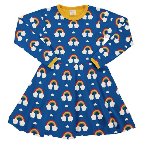Langarm Flatterkleid Regenbogen