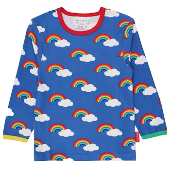 Langarmshirt Regenbogen blau
